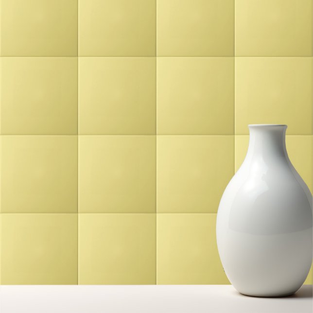 Carreau Solide Pastel Jaune moderne (Créateur téléchargé)