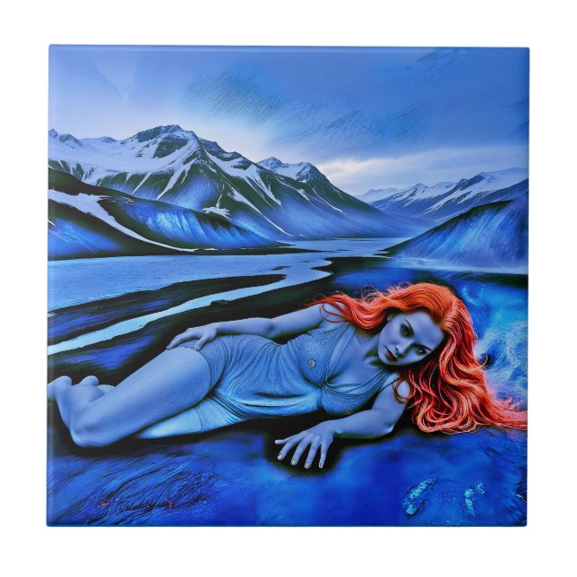 Carreau "Sólvátra" - Flamme sous la glace (Devant)