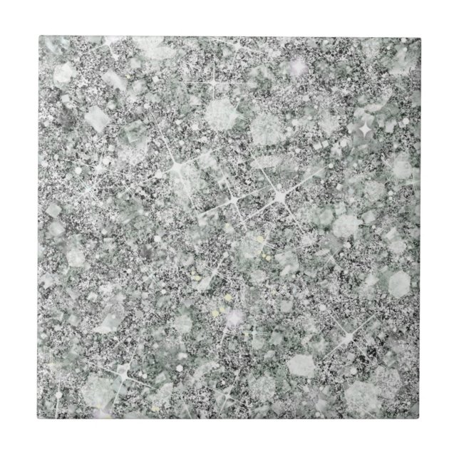 Carreau Sophistiqué couleur argent Faux Parties scintillan (Devant)