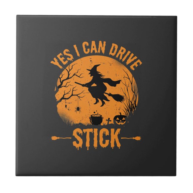 Carreau Sorcière d'Halloween Drive Stick Graphique_1 (Devant)