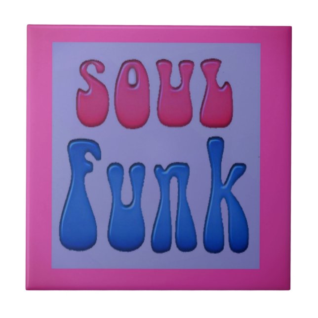 Carreau Soul Music Mots funky graphismes (Devant)