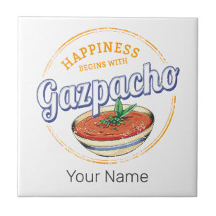 Carreau Soupe Gazpacho Rétro Cuisine Vintage Gourmet Espag