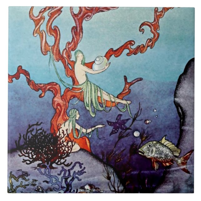 Carreau « Sous la mer » par Viriginia Frances Sterrett (Devant)