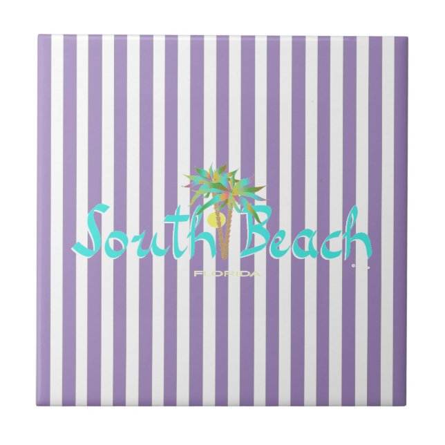Carreau South Beach, Floride rayures violettesCarrelage (Devant)