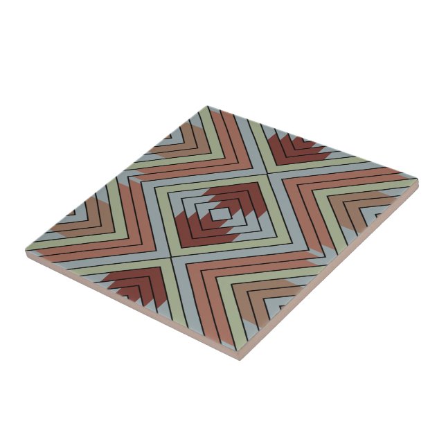 Carreau South West American Indian Style Patterned Art (Côté)