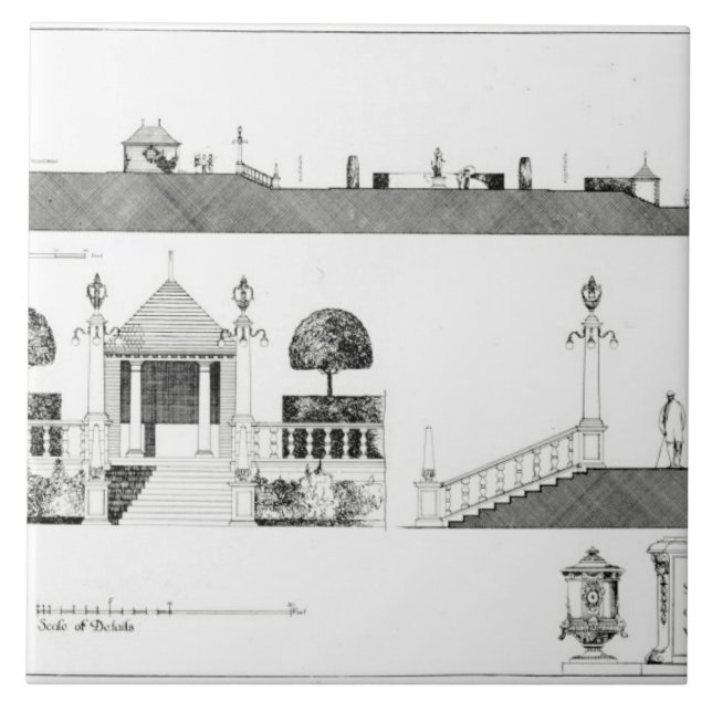 Carreau Southport : Section et détails de terrasse (Devant)
