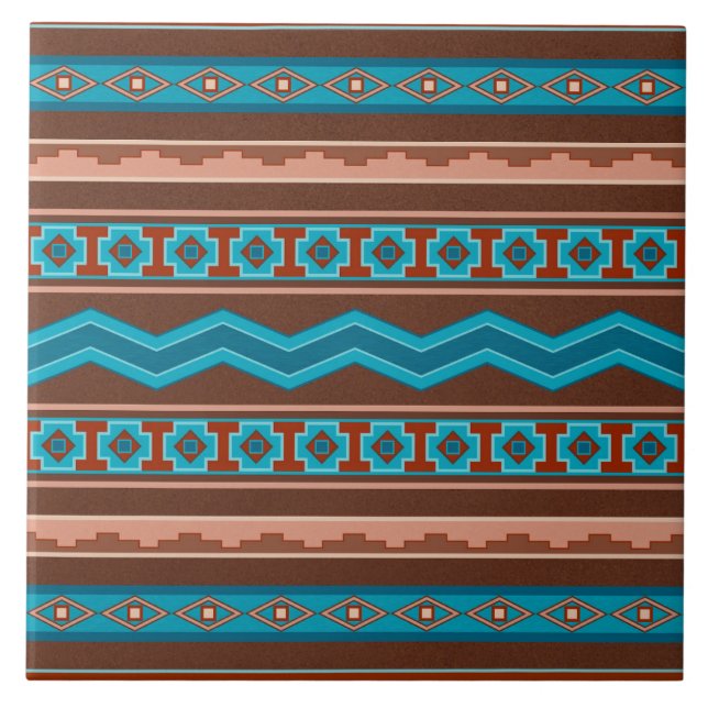 Carreau Southwest Style Geometric Cameron Gorge Design (Devant)