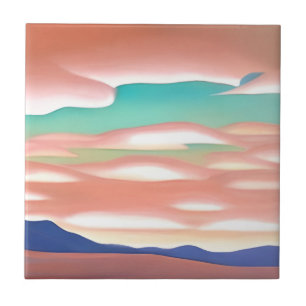 Carreau Southwestern Desert et Sky minimaliste Art