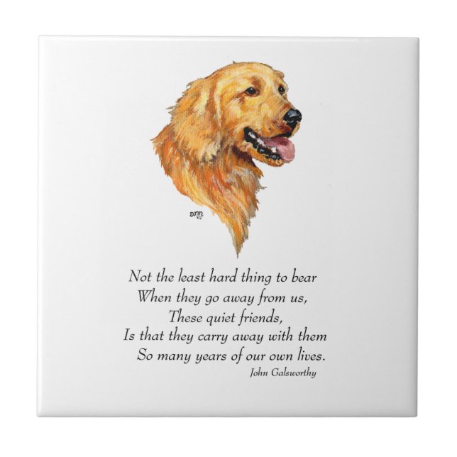 Carreau Souvenir Golden Retriever (Devant)
