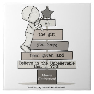 Carreau Soyez l'arbre de Noël-cadeau