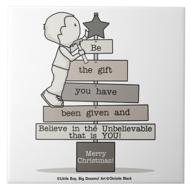 Carreau Soyez l'arbre de Noël-cadeau (Devant)