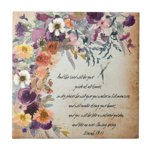 Carreau Soyez votre guide, mélange floral automnal