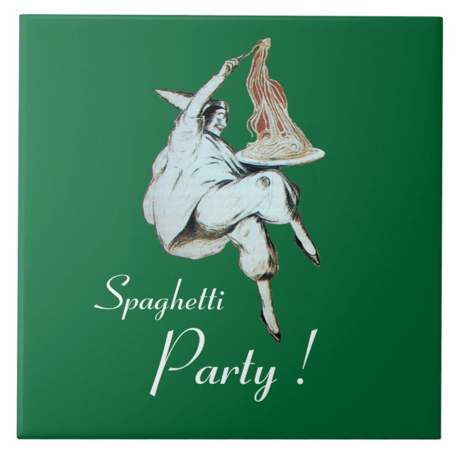 Carreau SPAGHETTI PARTY, ITALIAN KITCHEN dîner rouge, brun (Devant)