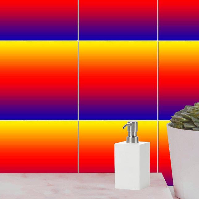 Carreau Spectre des couleurs horizontales -1 (Spectrum of Horizontal Colors -1 Tile)