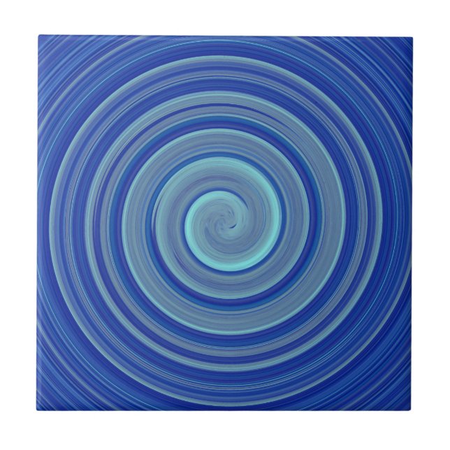 Carreau spirale bleue et turquoise (Devant)
