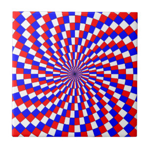 Carreau Spirale bleue rouge blanc par Kenneth Yoncich