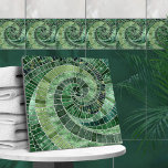 Carreau Spirale d'onde mosaïque - Vert muet<br><div class="desc">Spirale d'onde mosaïque - Vert muet</div>