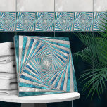 Carreau Spirale géométrique en mosaïque - Aquamarine et Pe<br><div class="desc">Spirale géométrique en mosaïque - Aquamarine et Pearle</div>