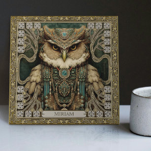 Carreau Spirit Guardian Owl : Bijoux Tribal Personnalisé