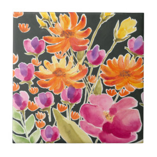 Carreau Splendid Gathering - Pink and Orange Flowers