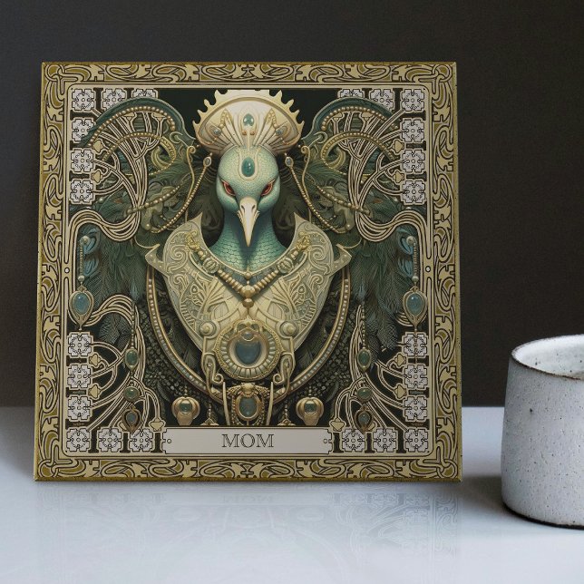 Carreau Splendor à bijoux de paon mystique personnalisé (Créateur téléchargé)