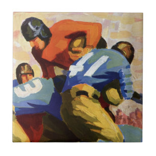 Carreau Sports Anciens, Joueurs de Football dans un Match