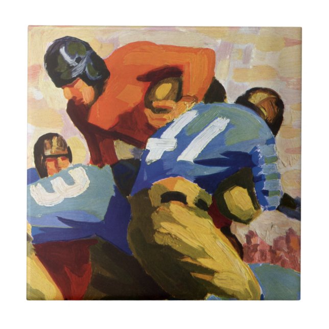 Carreau Sports Anciens, Joueurs de Football dans un Match (Devant)