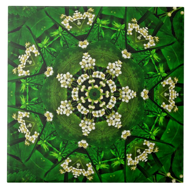 Carreau Spring Flowers Ceramic Tile (Devant)