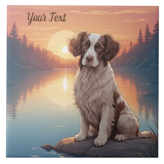 Carreau Springer Spaniel par Lac (Devant)