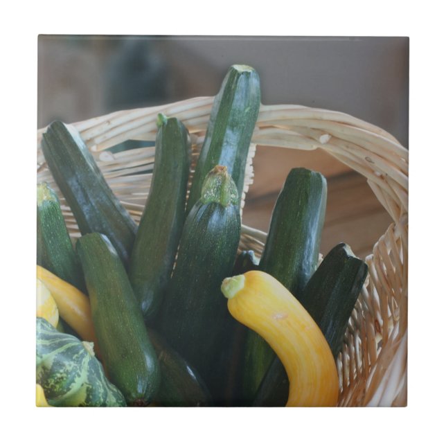 Carreau Squash de jardin dans la nature de panier (Devant)