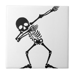Carreau Squelette dab squelette qui dab - crâne homme chem