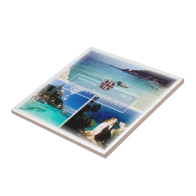 Carreau SRD035 CALA MARIOLU, Mosaïque, Sardaigne, (Côté)