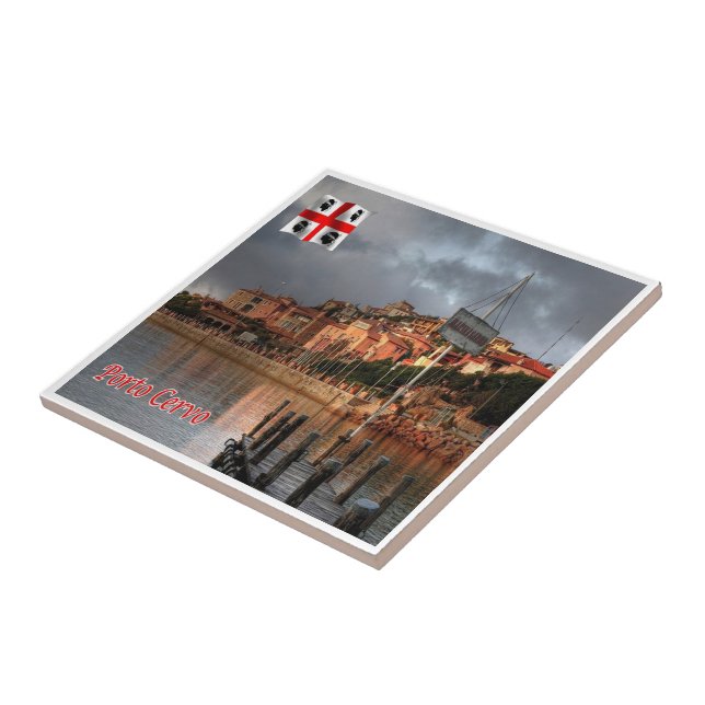 Carreau SRD052 PORTO CERVO, Sardaigne, Italie, (Côté)