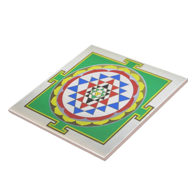 Carreau Sri Yantra - Couleurs précises (Côté)