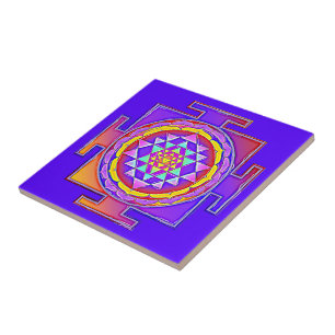 Carreau Sri Yantra - Symbole hindouiste Design 1