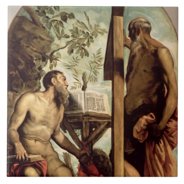 Carreau St Andrew et St Jerome (Devant)