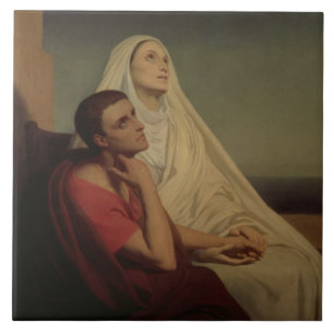 Carreau St Augustine et son St Monica, 1855 de mère