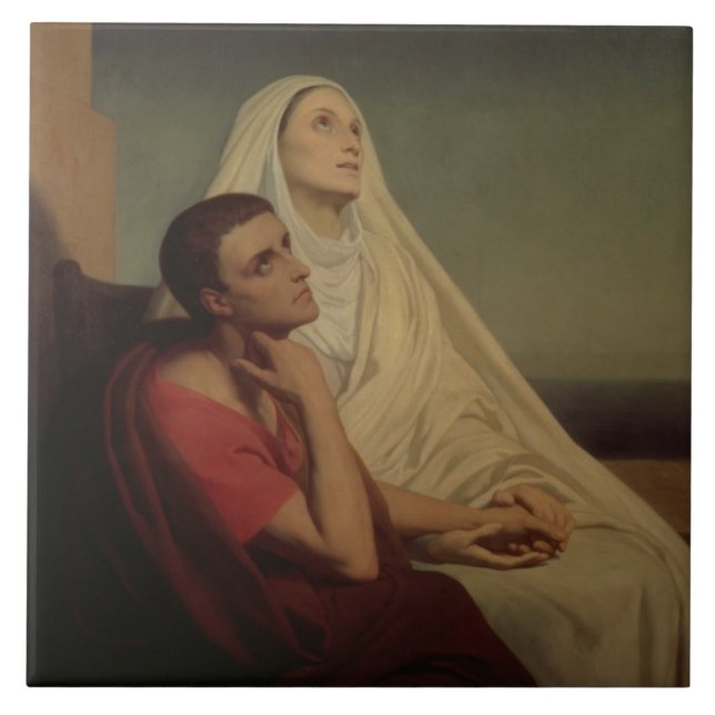Carreau St Augustine et son St Monica, 1855 de mère (Devant)