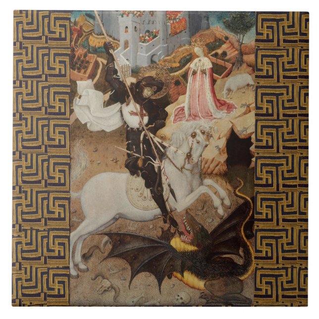 Carreau St. George et le Dragon par Bernat Martorell (Devant)