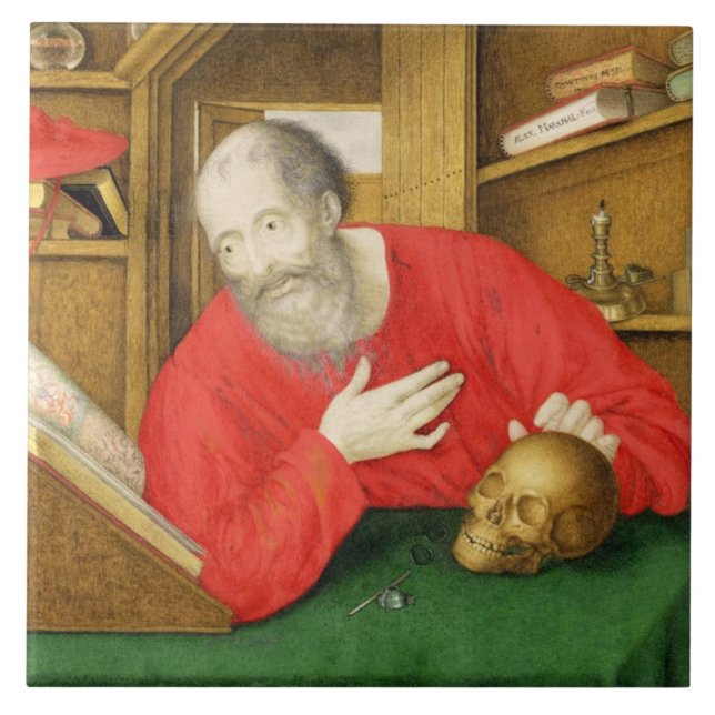 Carreau St Jerome dans son étude, 1650 (bodycolour et la (Devant)