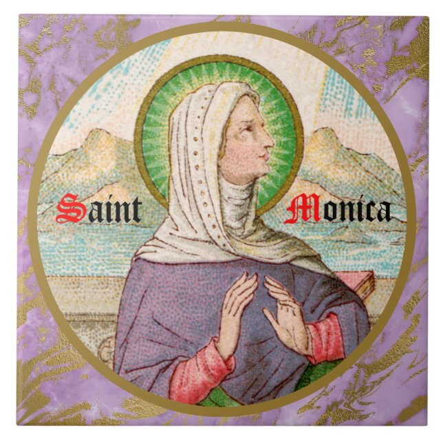 Carreau St. Monica of Tagaste (SAU 047; détail) (Devant)