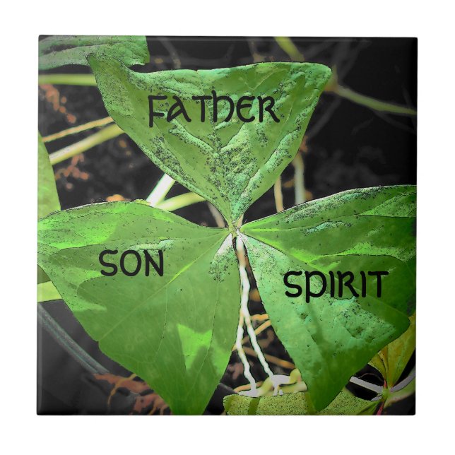 Carreau St Patrick a employé un shamrock (Devant)