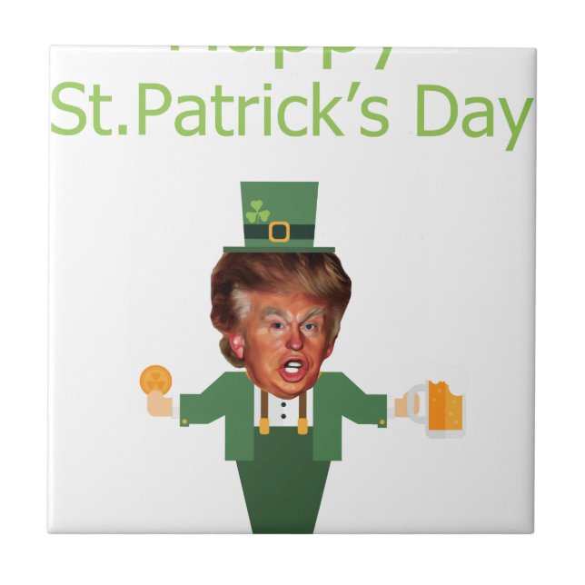 Carreau st patrick trump leprechaun (Devant)