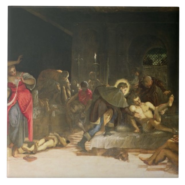 Carreau St Roch traitant la peste (Devant)