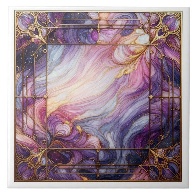 Carreau Stained glass purple (Devant)