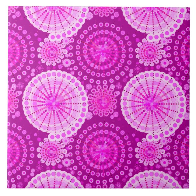 Carreau Starburds et pingwheel, améthyste violet (Devant)