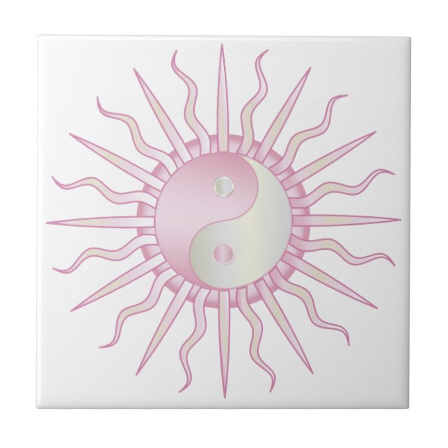 Carreau Starburst rose Yin Yang (Devant)
