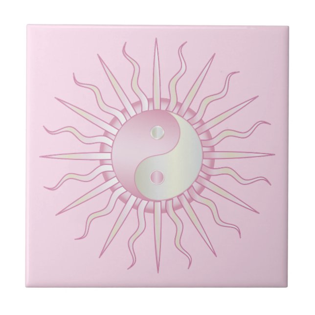 Carreau Starburst rose Yin Yang (Devant)