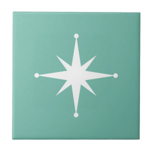 Carreau Starburst turquoise Mid Century Moderne Retro