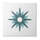Carreau Starburst Turquoise Moderne Du Milieu Du Siècle<br><div class="desc">Design moderne du milieu du siècle avec une simple entrée rétro turquoise vintage sur un arrière - plan blanc. Design moderne simple et propre. Créez votre propre mosaïque personnalisée en téléchargeant une nouvelle image, ou utilisez le bouton "message" pour contacter le concepteur pour obtenir de l'aide. Pour créer votre propre...</div>